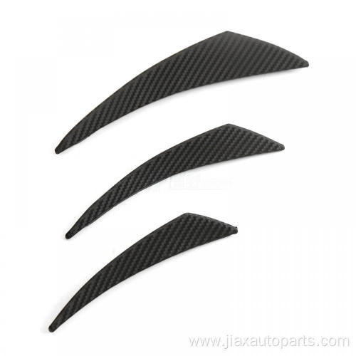 Carbon Fiber Auto Front Bumper Shark Fins Spoiler